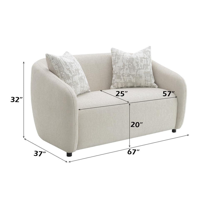 Acme Furniture Etienne LV03581 Loveseat with 2 Pillows IMAGE 8