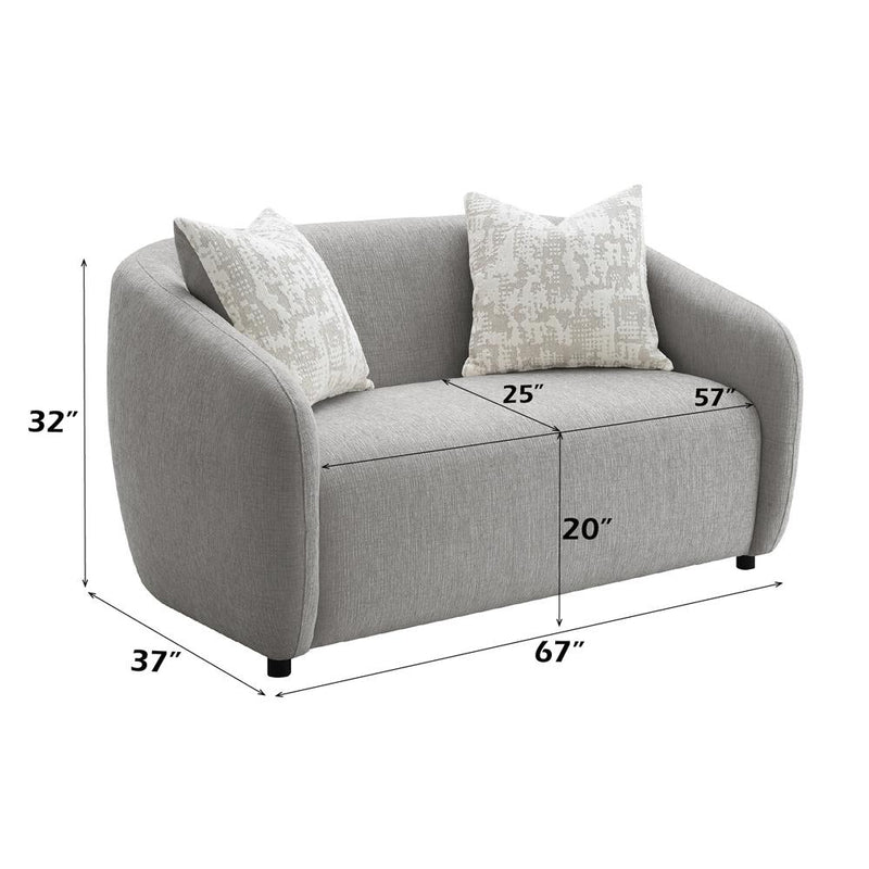 Acme Furniture Etienne LV03591 Loveseat with 2 Pillows IMAGE 7