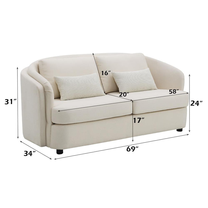 Acme Furniture Mariko LV02771 Loveseat with 2 Pillows IMAGE 9