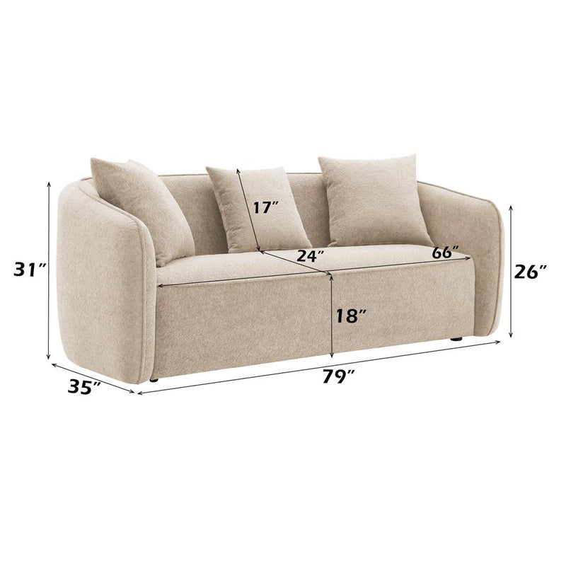 Acme Furniture Keith LV03610 Sofa with 3 Pillows IMAGE 7