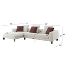 Acme Furniture Mardi LV04280 Sectional Sofa with 3 Pillows IMAGE 9