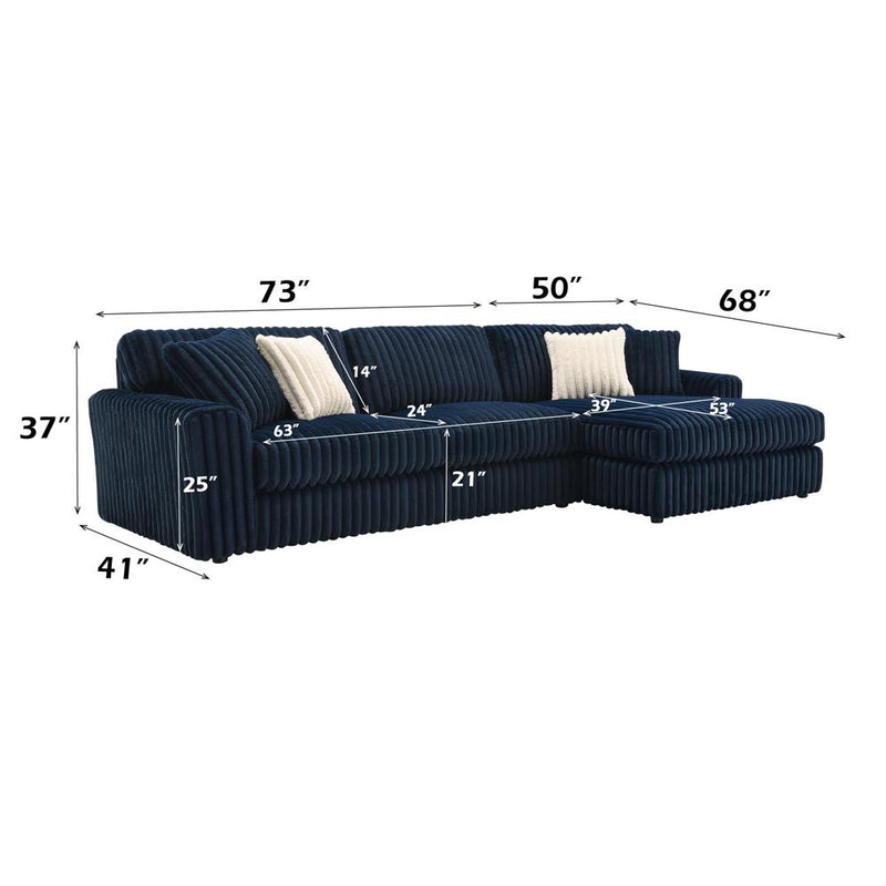 Acme Furniture Breton LV04400 Sectional Sofa with 4 Pillows IMAGE 6