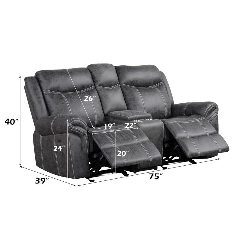 Acme Furniture Zubaida LV04671 Power Motion Loveseat with USB IMAGE 8