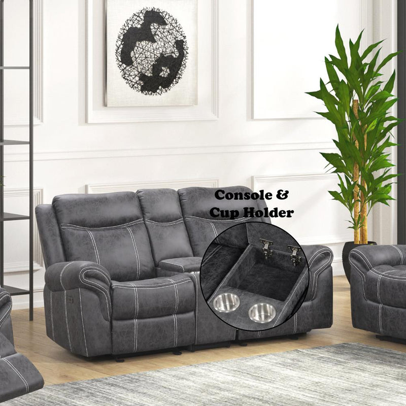 Acme Furniture Zubaida LV04671 Power Motion Loveseat with USB IMAGE 9