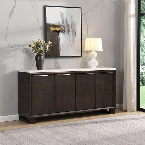 Acme Furniture Edwyn DN03198 Server with Marble Top IMAGE 1