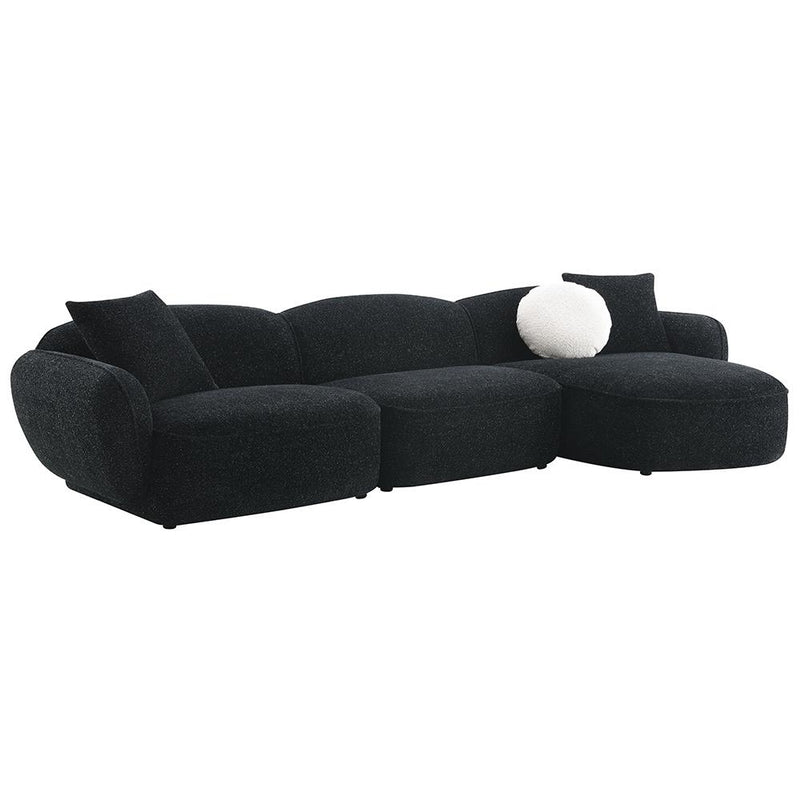 Acme Furniture Lucifer LV03525 Sectional Sofa with 3 Pillows IMAGE 2
