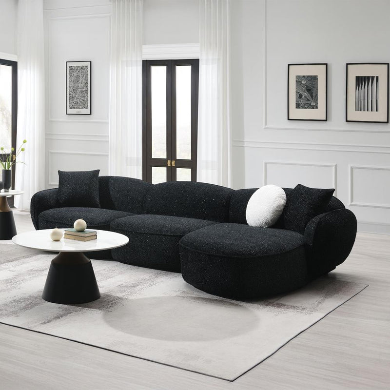 Acme Furniture Lucifer LV03525 Sectional Sofa with 3 Pillows IMAGE 7