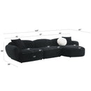 Acme Furniture Lucifer LV03525 Sectional Sofa with 3 Pillows IMAGE 8
