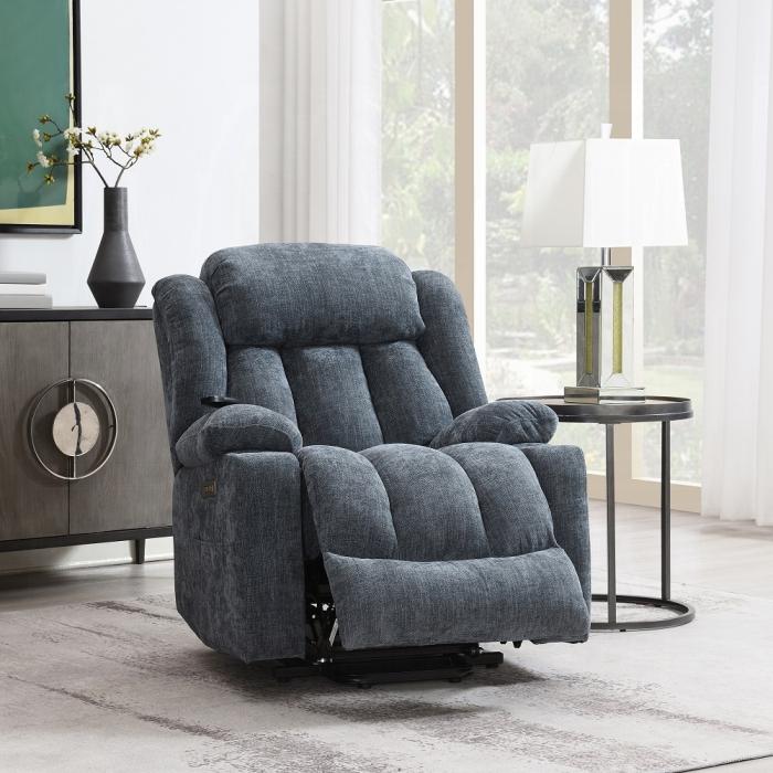 Acme Furniture Omarion Power Fabric Recliner LV02996A IMAGE 2