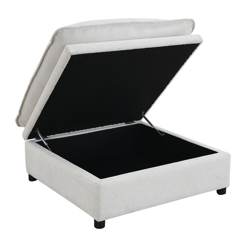 Acme Furniture Marisa Fabric Storage Ottoman LV04415 IMAGE 4