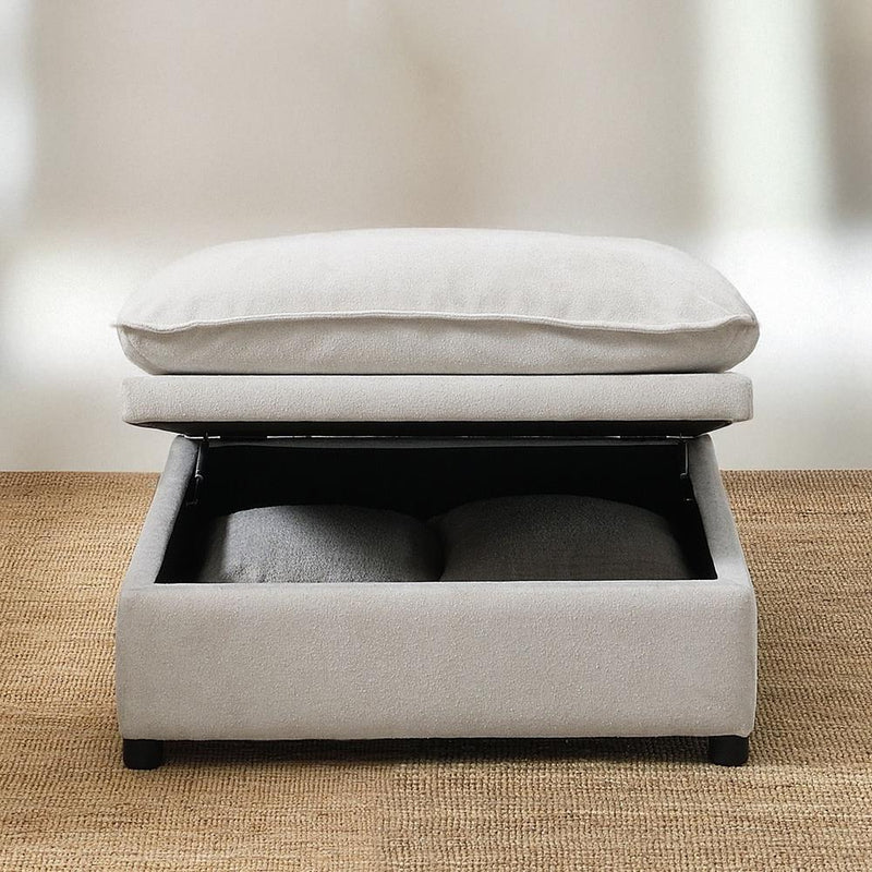 Acme Furniture Marisa Fabric Storage Ottoman LV04415 IMAGE 6