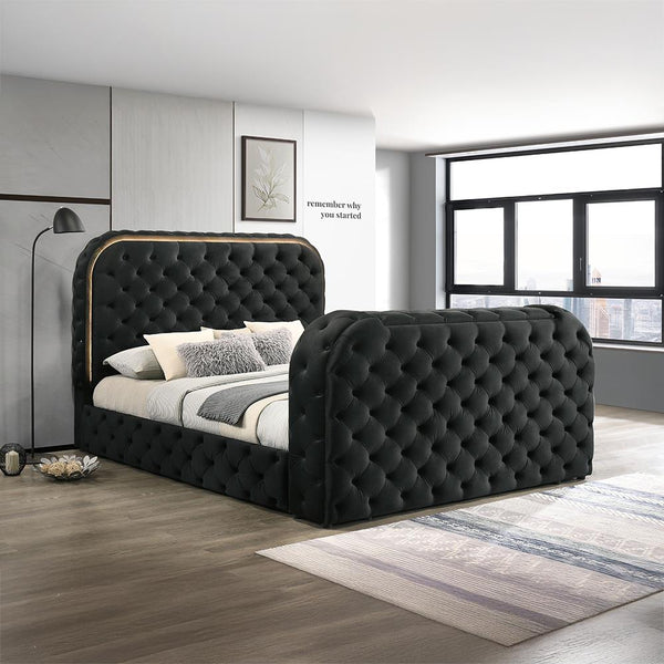 Acme Furniture Kana King Upholstered Panel Bed BD03121EK IMAGE 1