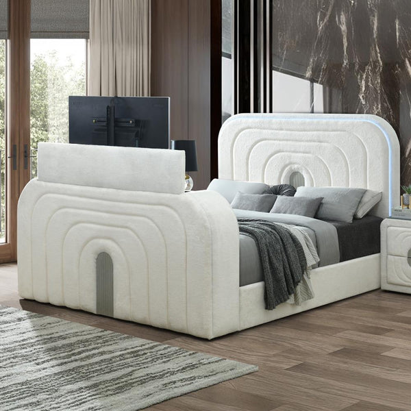 Acme Furniture Shelyn King Upholstered Panel Bed BD04751EK IMAGE 1