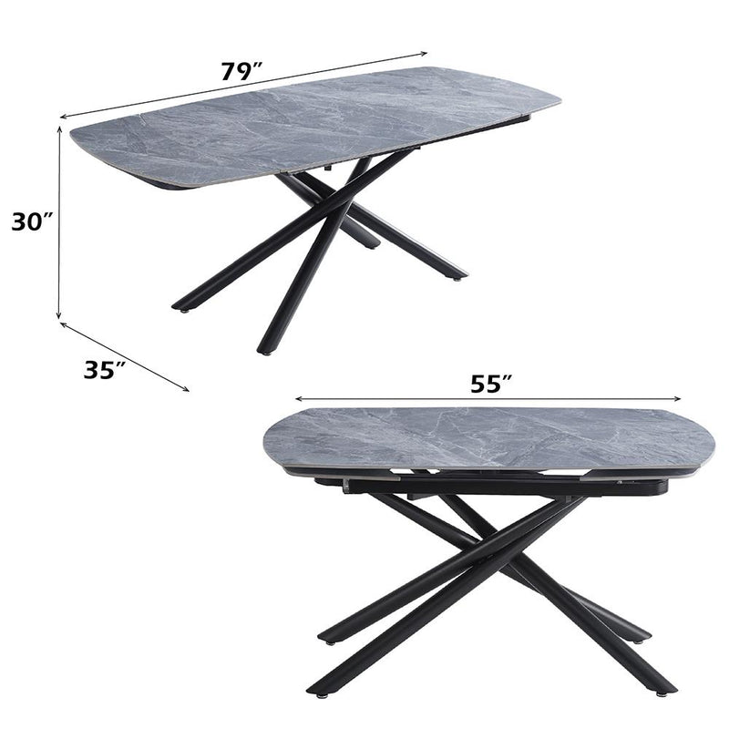 Acme Furniture Hester Dining Table with Ceramic Top DN03685 IMAGE 8