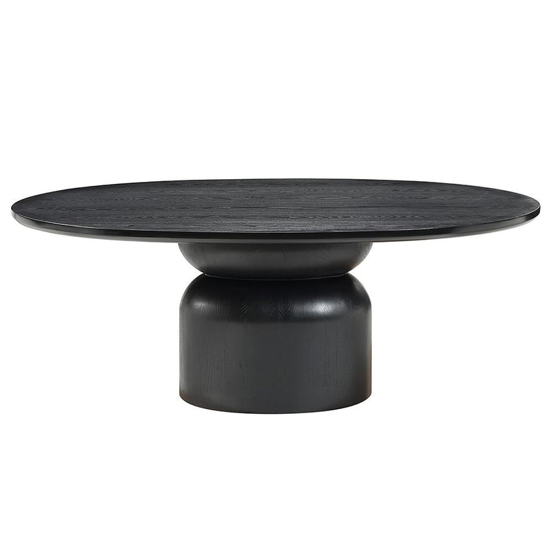 Acme Furniture Oval Marioly Dining Table with Pedestal Base DN04065 IMAGE 3