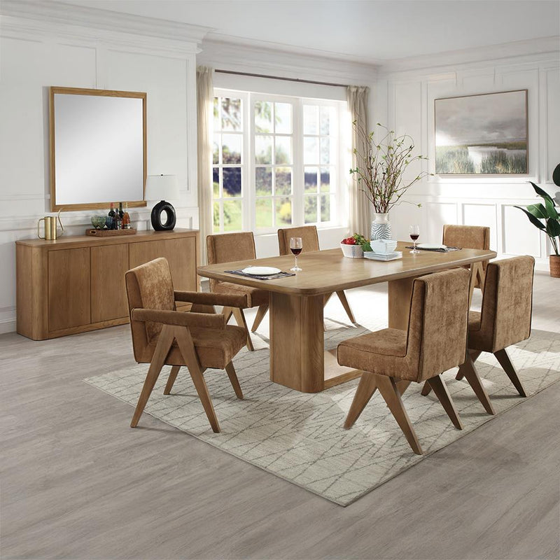 Acme Furniture Zoey Dining Table with Pedestal Base DN04075 IMAGE 6