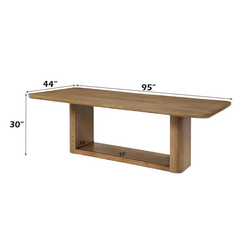 Acme Furniture Zoey Dining Table with Pedestal Base DN04075 IMAGE 7
