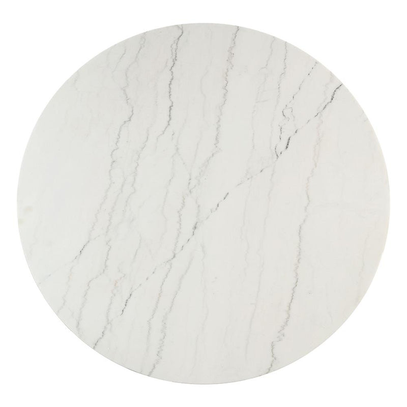 Acme Furniture Round Edwyn Dining Table with Marble Top DN05205 IMAGE 4