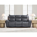  Signature Design by Ashley Next Move Power Reclining Leather Match Sofa PCU1210015 IMAGE 4