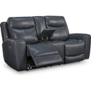  Signature Design by Ashley Next Move Power Reclining Leather Match Loveseat with Console PCU1210018 IMAGE 1