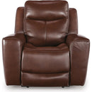  Signature Design by Ashley Next Move Power Leather Match Recliner PCU1210213 IMAGE 3
